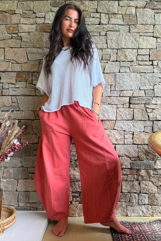 Lagen 7/8 Barrel Pant Indian Red 